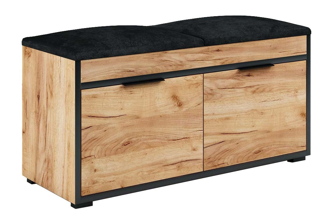 Szafka Fala 3C Dąb Craft Złoty/Czarny/K 100X37X49 Cm