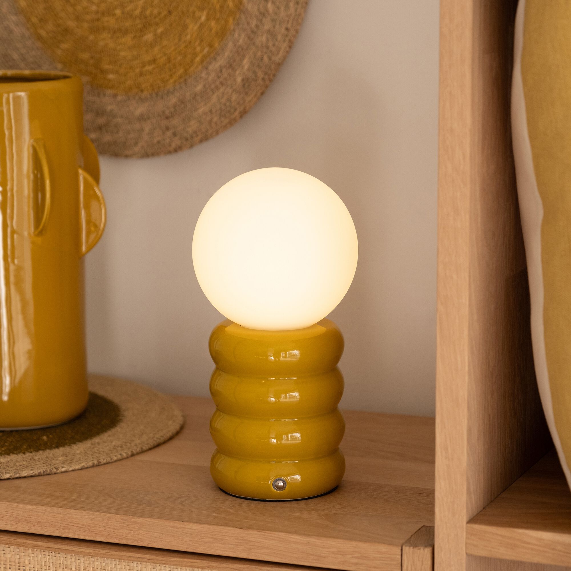 URANIA - Lampe à poser en céramique - jaune argan