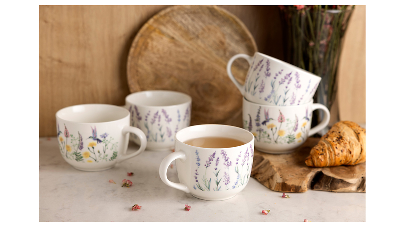 Kubek porcelanowy Yvette 570 ml mix wzorów