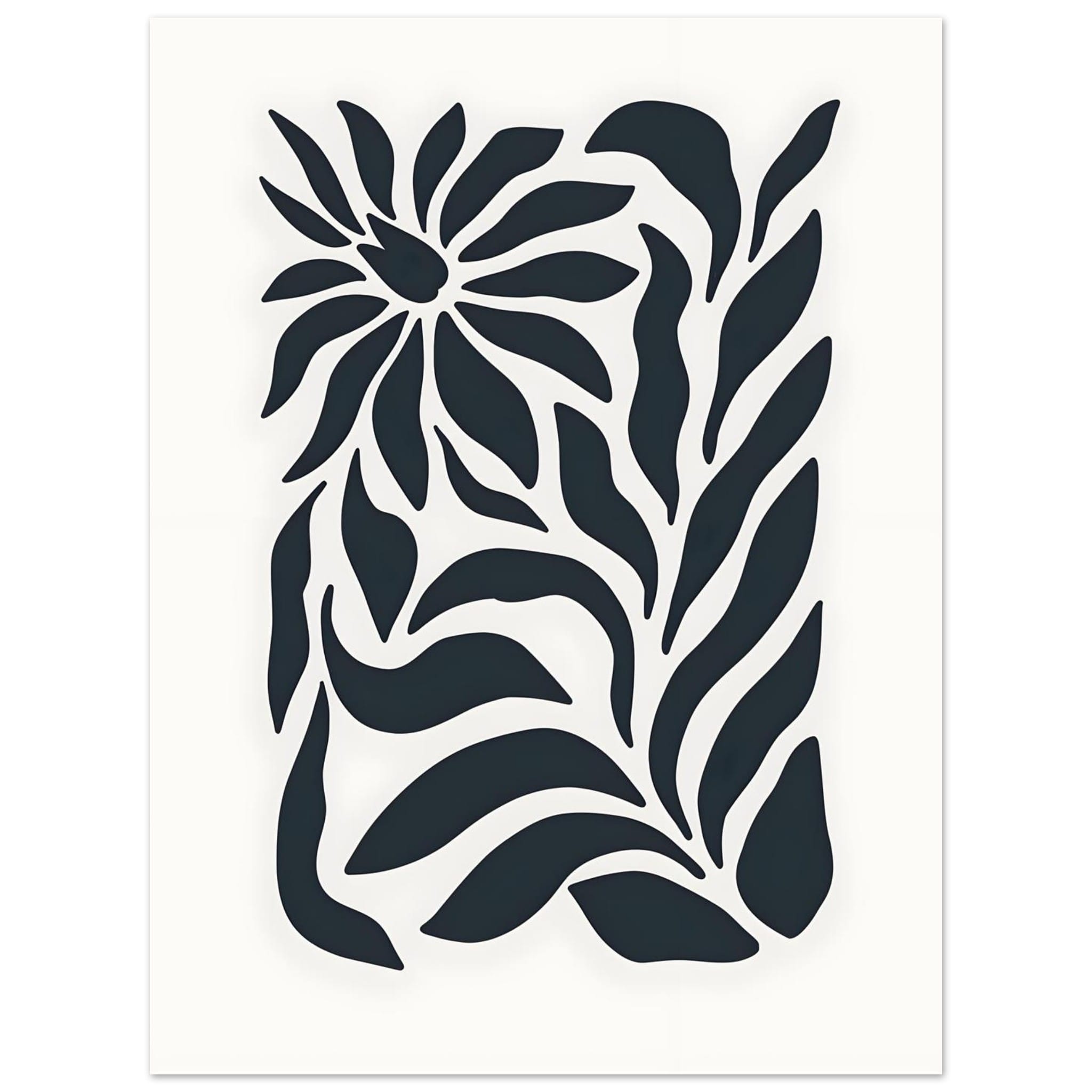 Artfulprints Poster Matisse - Flowers in silence  - 30x40 cm - Zwart / Wit