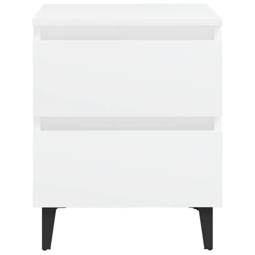 NNEVL Bed Cabinets 2 pcs White 40x35x50 cm Chipboard