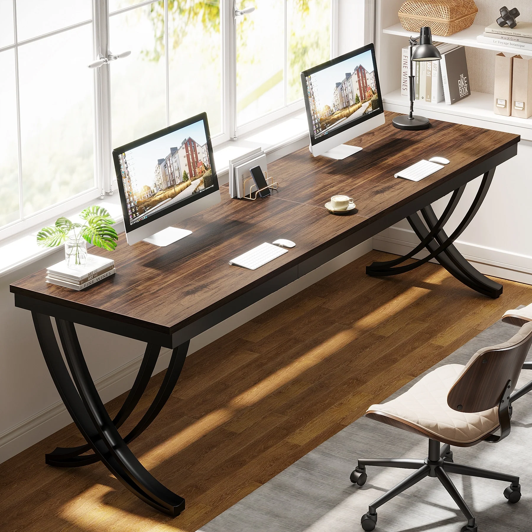 78'' Computer Desk for Home Office, Rectangular Writting Table for Study Room