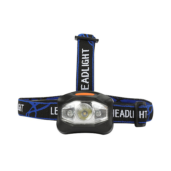 Lampe frontale LED 95 lumens Diall autonomie 10h fonctionne avec 3 piles AAA (LR03)