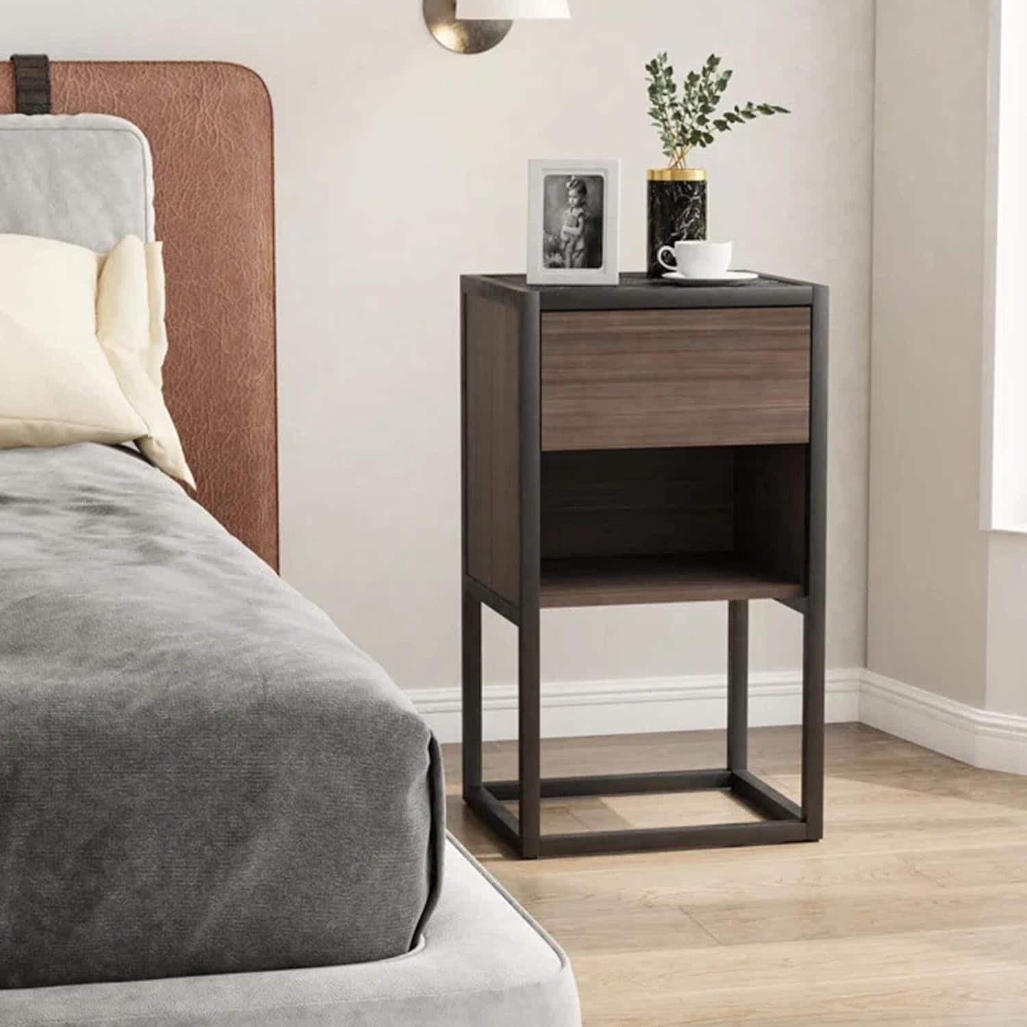 Armando Small End Table with Drawer for Living Room - M