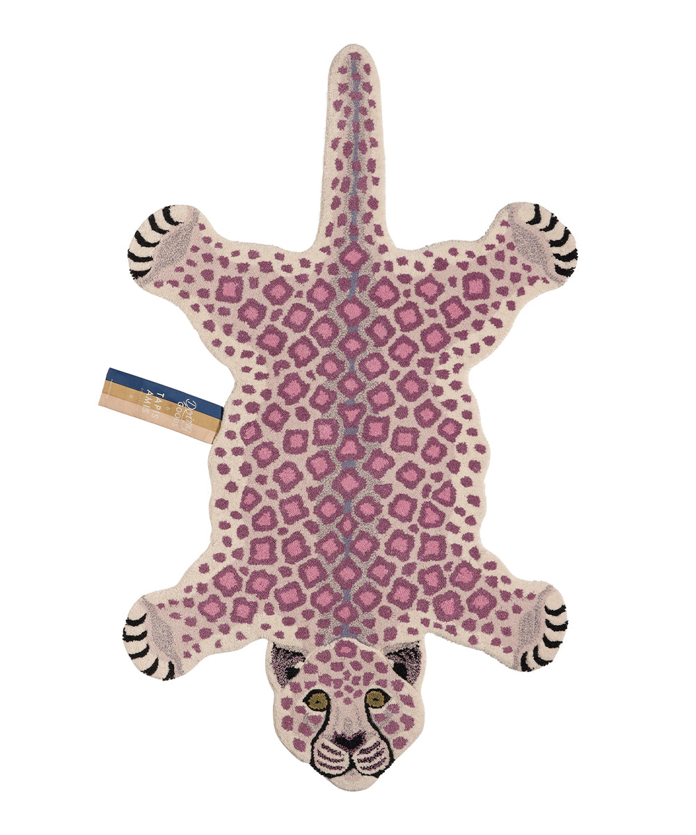 Doing Goods Lilly Luipaard Vloerkleed - Groot 155 x 93 x 2 cm - 100% wol