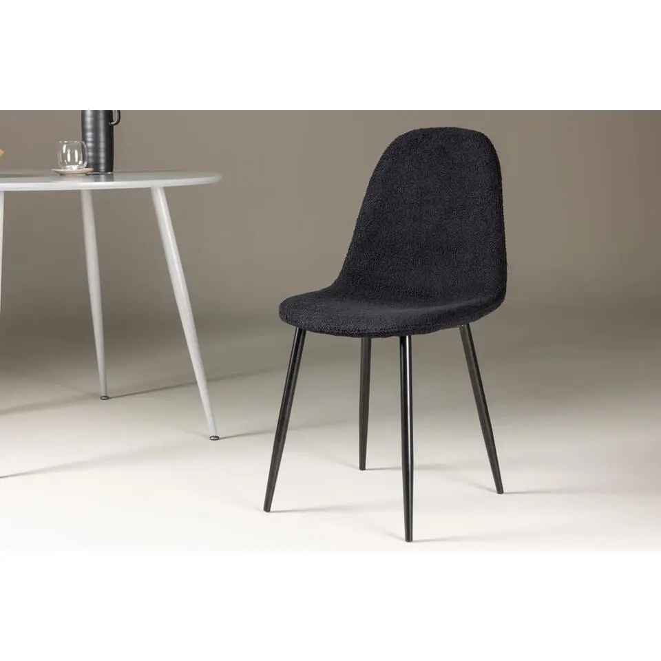 Svea - Selo eetkamerstoel - teddy - zwart