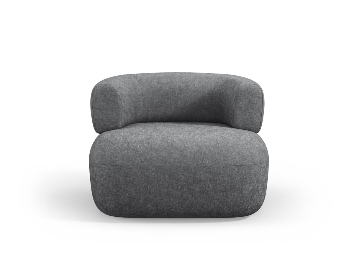 Micadoni Fauteuil Jenny chenille, donkergrijs - 88x90x73cm