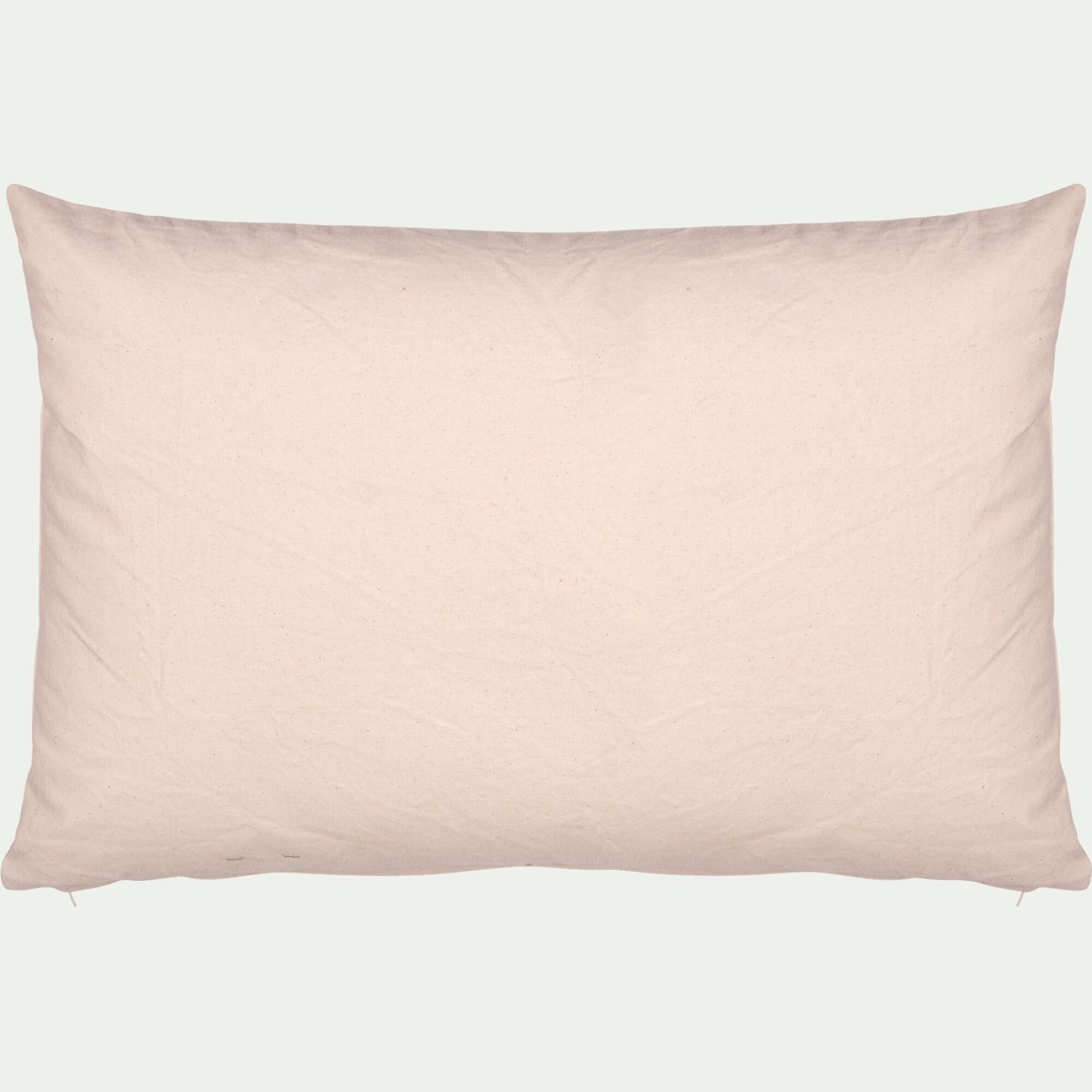 FOGLIA - Coussin à broderie végétale en coton 40x60cm - vert