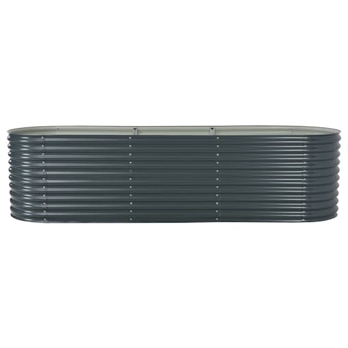 NNEVL Garden Raised Bed 320x80x81 cm Galvanised Steel Grey