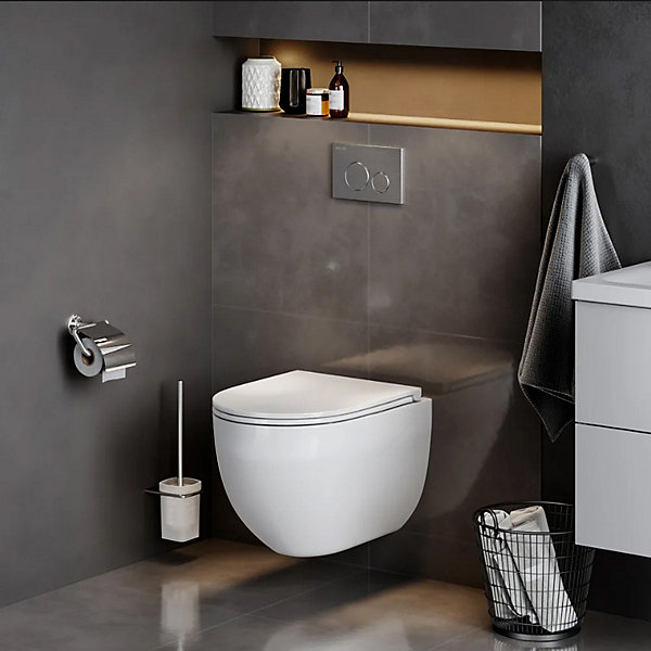 Cuvette WC suspendue REA Carlo Mini Tornado Rimless Flat Pro