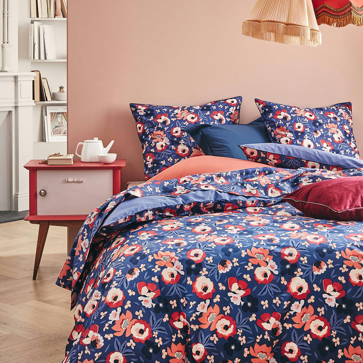 ALICE - Parure de lit en percale de coton multicolore 200x200