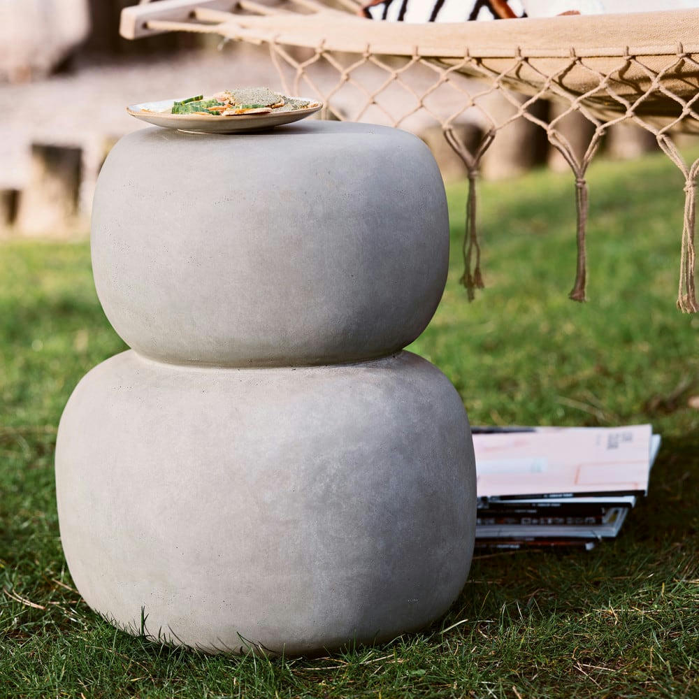 ODA - Table d'appoint en fibres d'argile D30cm gris