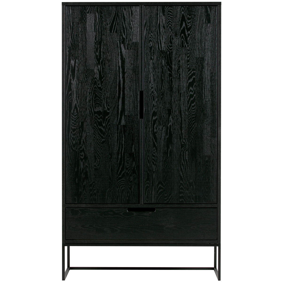 WOOOD 2-deurs kast Silas - Essen - Blacknight - 149x85x35