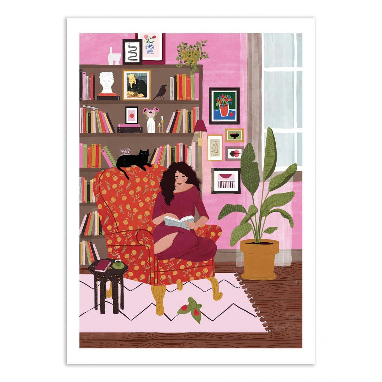 MAJA TOMLJANOVIC - READING - MAJA TOMLJANIC - Affiche d'art 50 x 70 cm