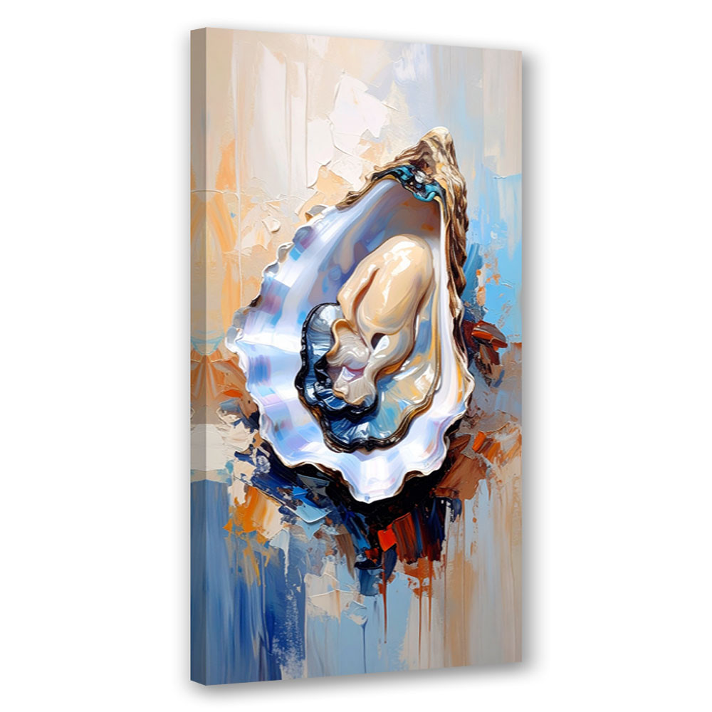 Obraz do kuchni baru restauracji, Ostrygi Małże Owoce morza Sushi 40x80