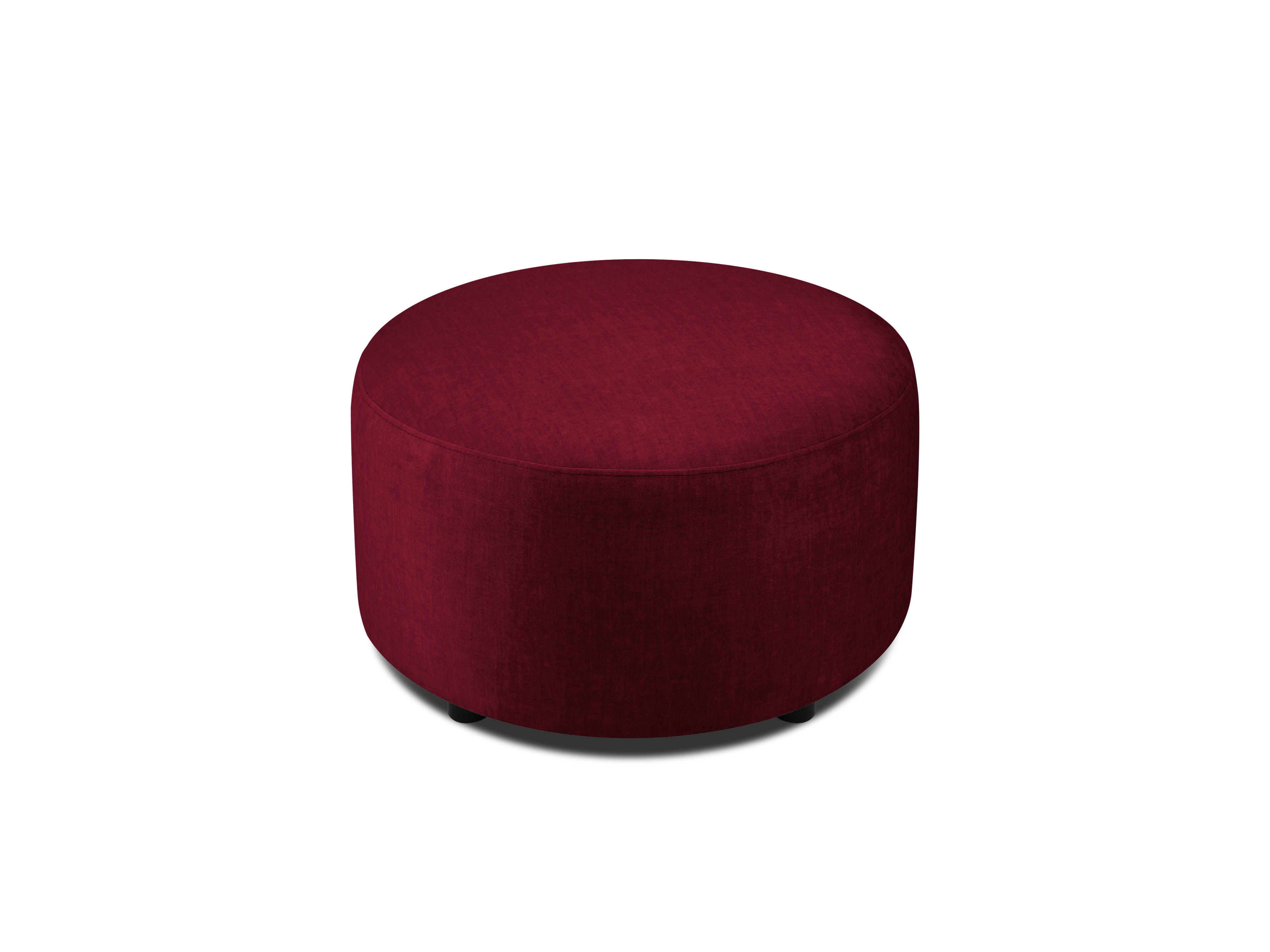 ALICE - Pouf en velours bordeaux
