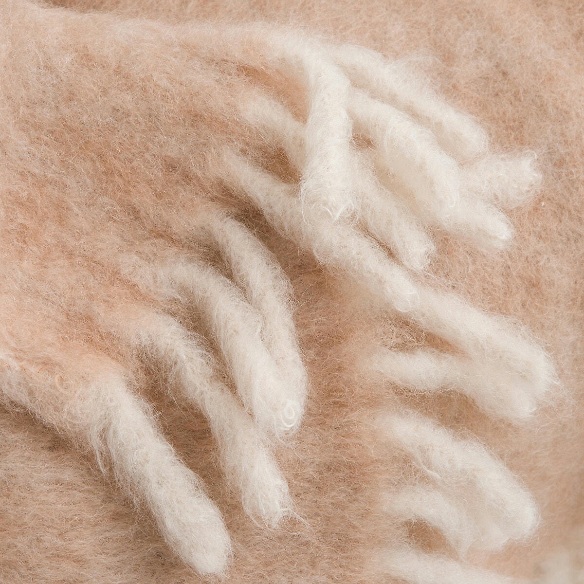 Plaid bicolore, laine et polyamide, Tzara