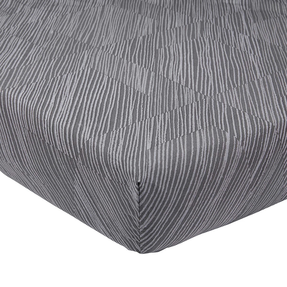 TRIBU - Drap housse percale bleu foncé 90x190 cm