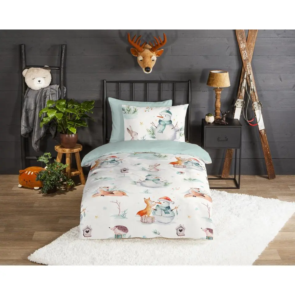 Good Morning IJspret Flanel Dekbedovertrek Multi