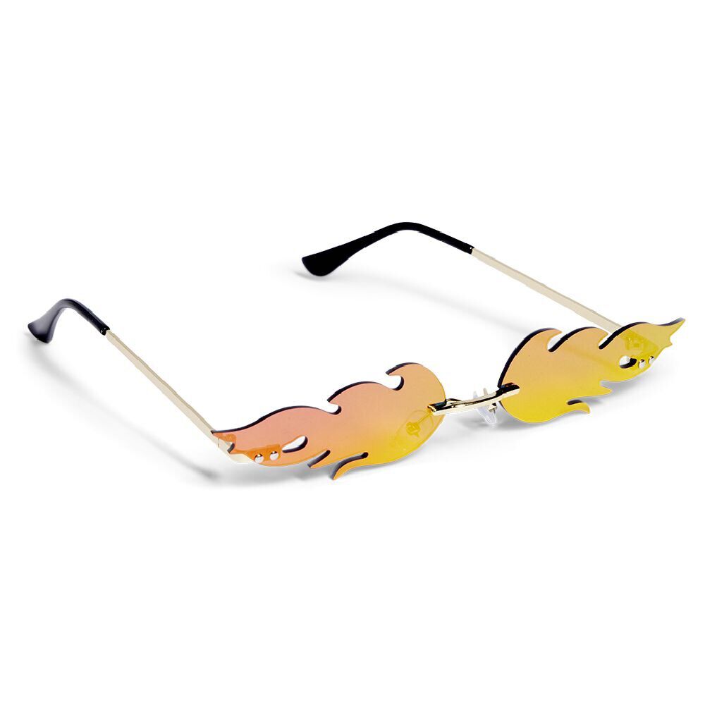 Lunettes fantaisies adulte flamme orange