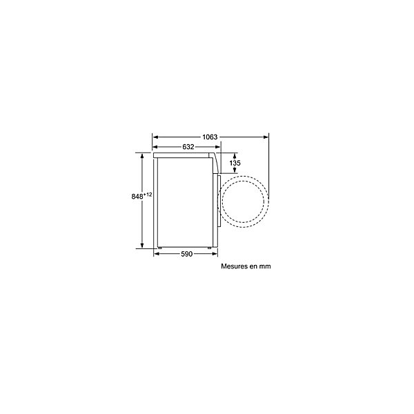 Lave-linge frontal 8kg 1200 tours/min Bosch WGE03207FR série 2