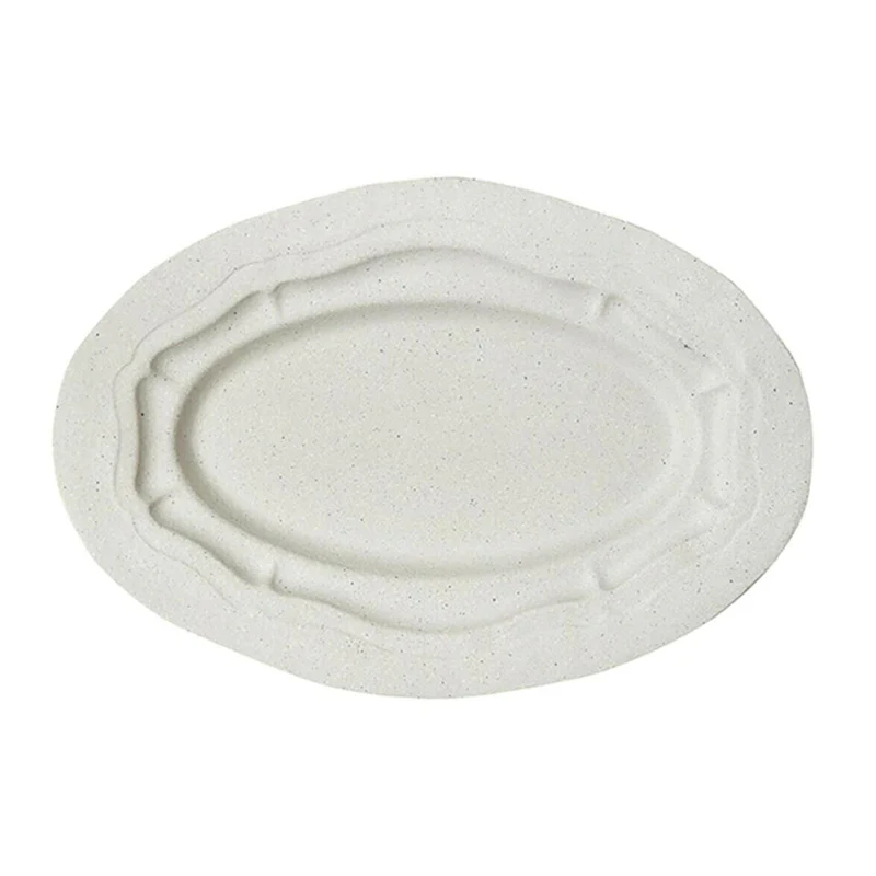 plat ovale l sable mat