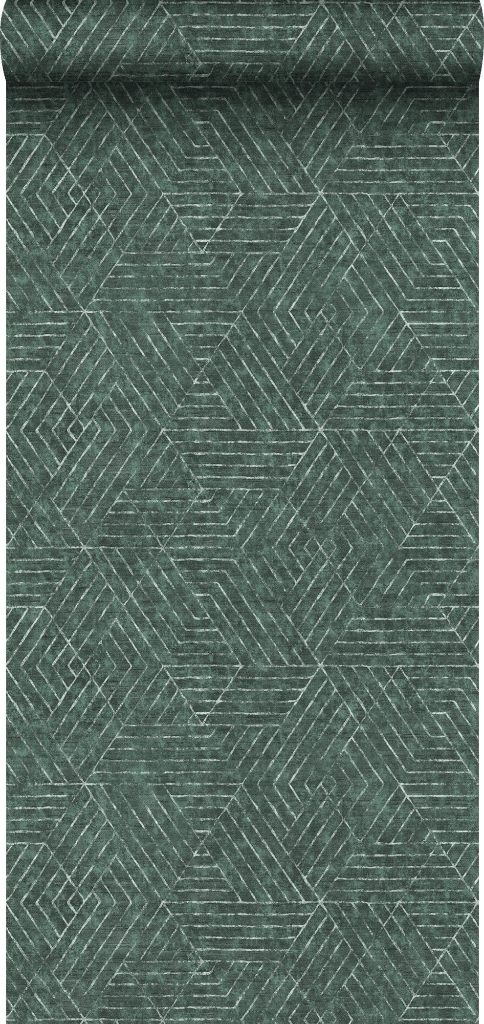 Sanders & Sanders behang grafische lijnen donkergroen - 53 cm x 10 m - 640509