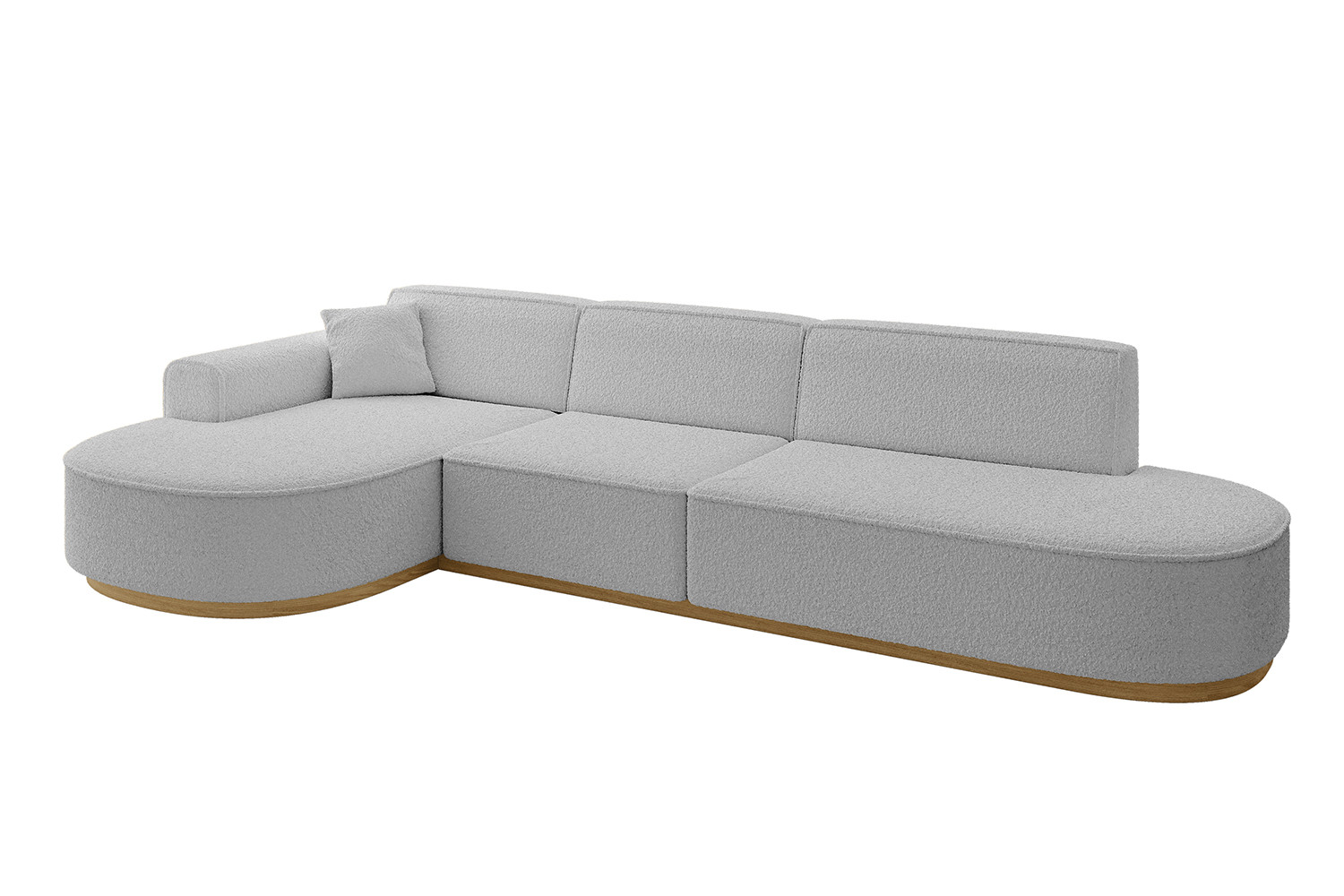 Narożnik lewostronne bez funkcji spania MARI-L2-v2 328x171x83 cm Jasnoszary