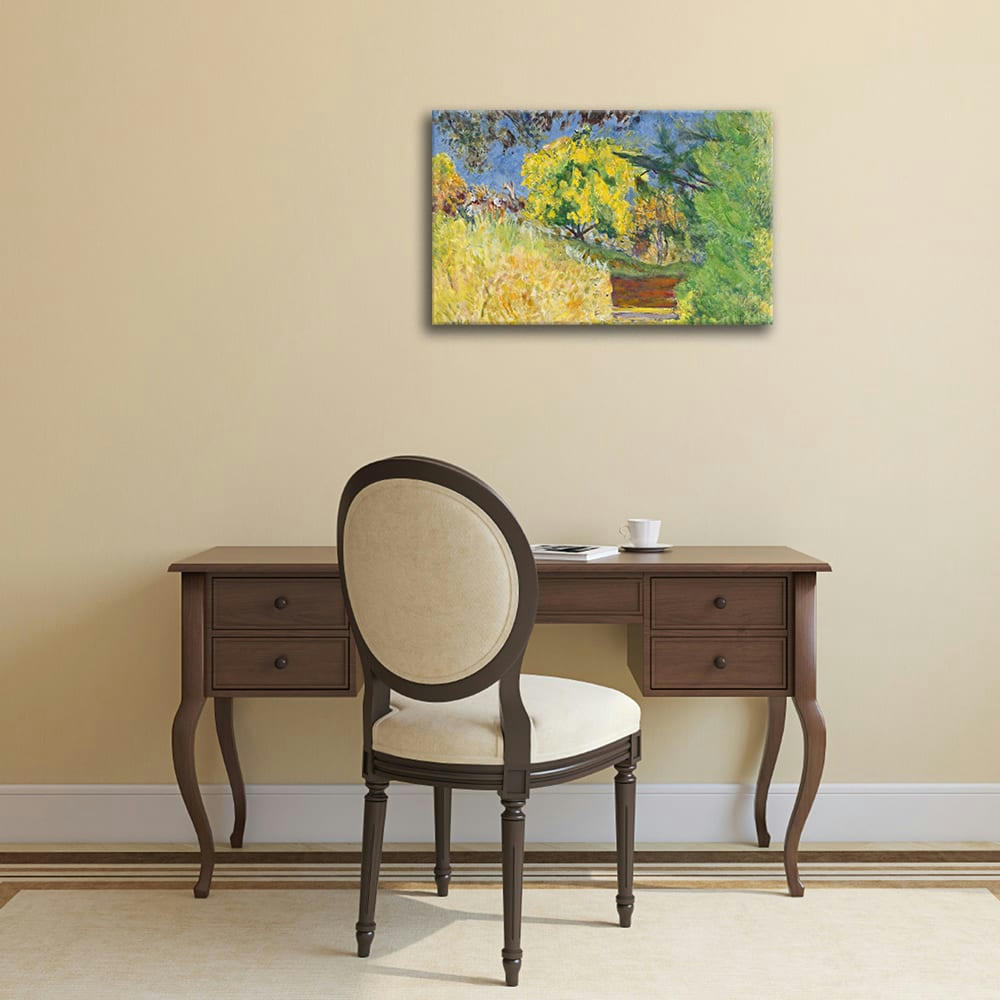 - Tableau escaliers dans le jardin de l'artiste P. Bonnard 40x60cm