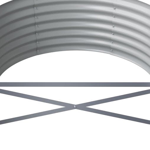 NNEVL Garden Raised Bed Powder-Coated Steel 224x80x36 cm Silver