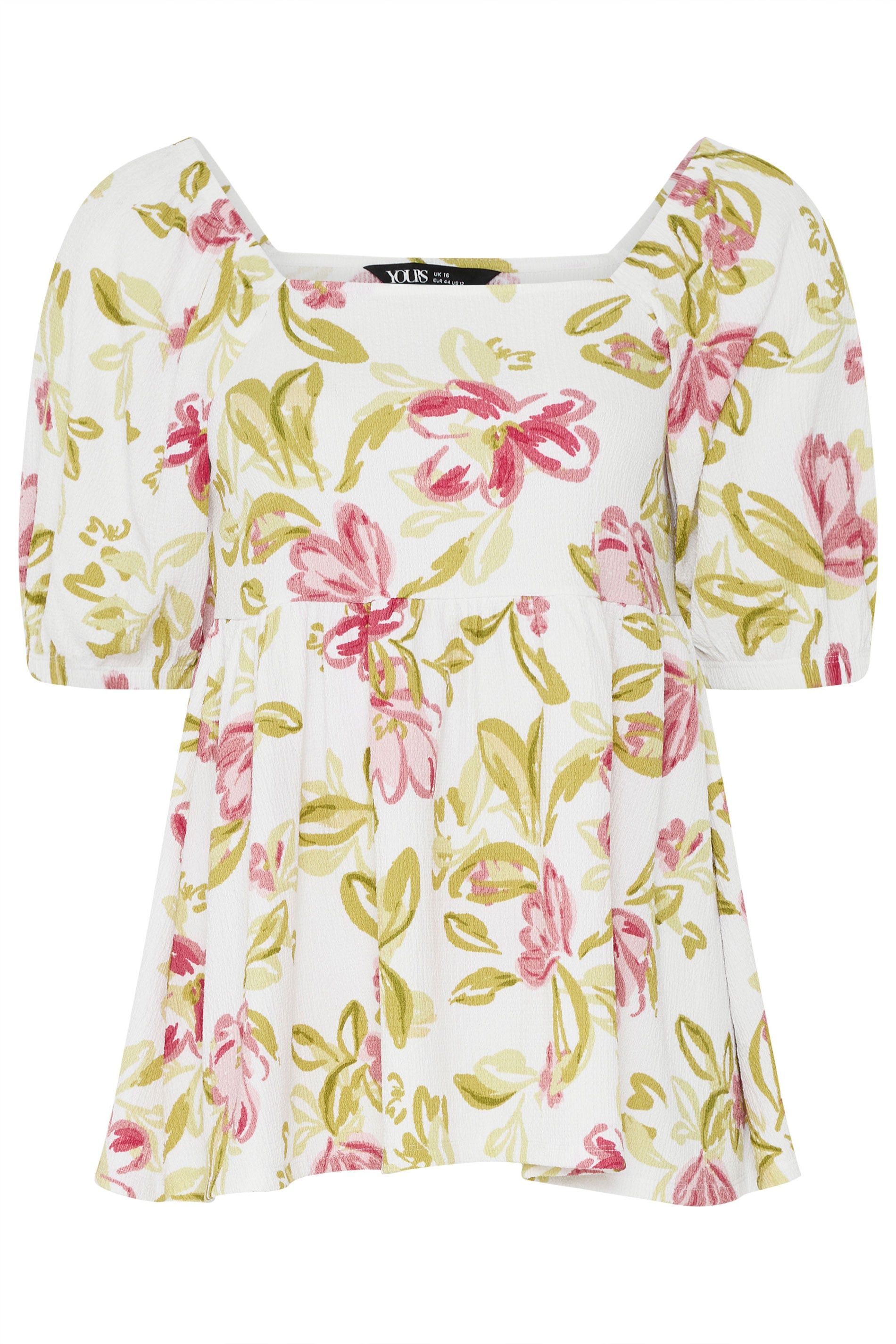 Yours Floral Peplum Top