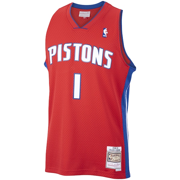 Allen Iverson Detroit Pistons  2008/09 Hardwood Classics Swingman Jersey - Red