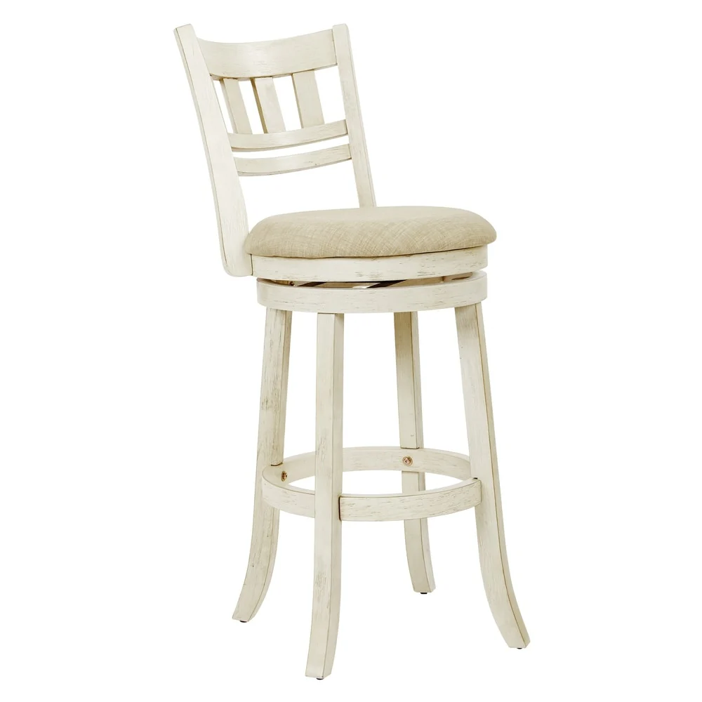 The Gray Barn McNiven 30-inch Swivel Stool with Slatted Back