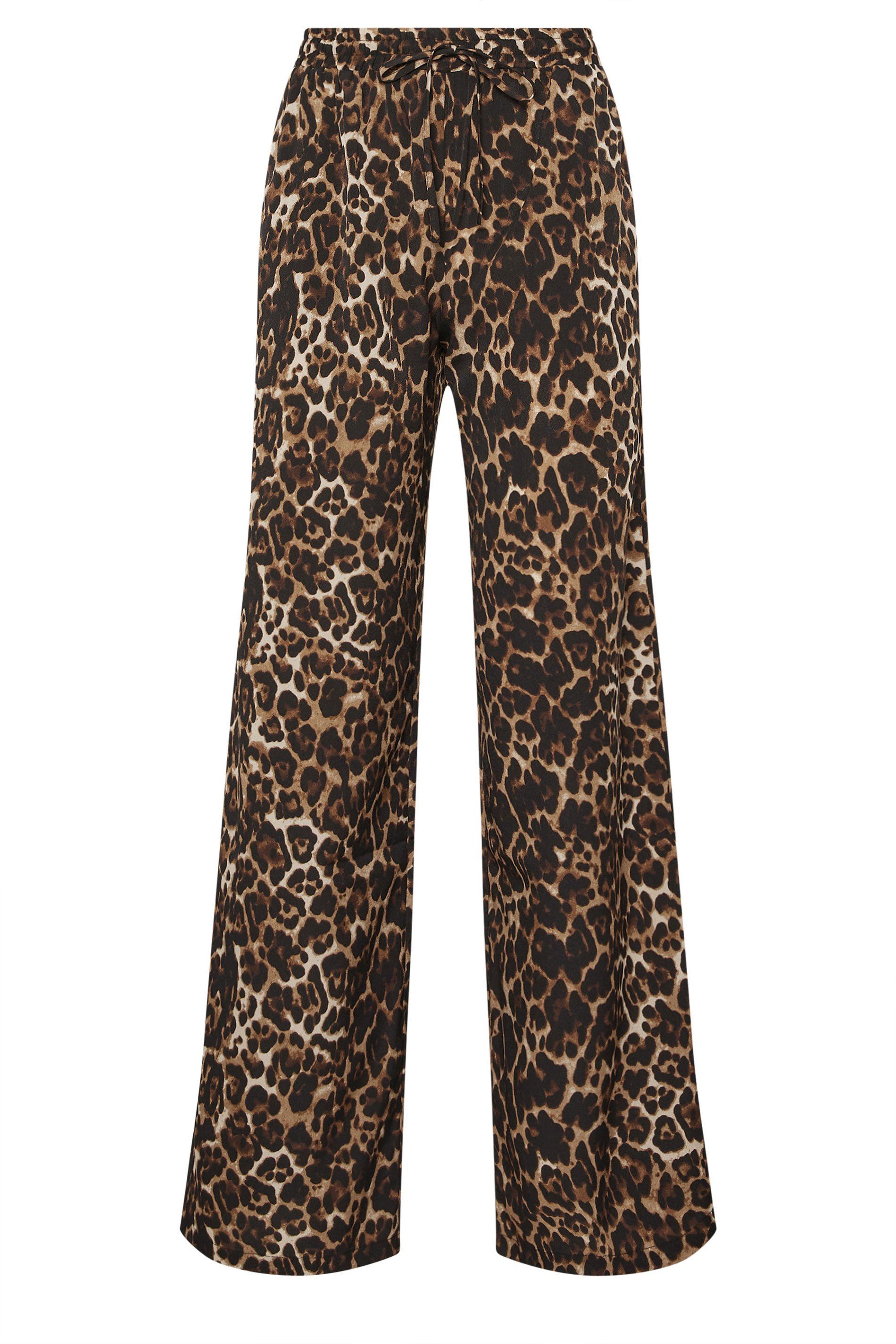 Long Tall Sally Tall Leopard Wide Leg Trousers