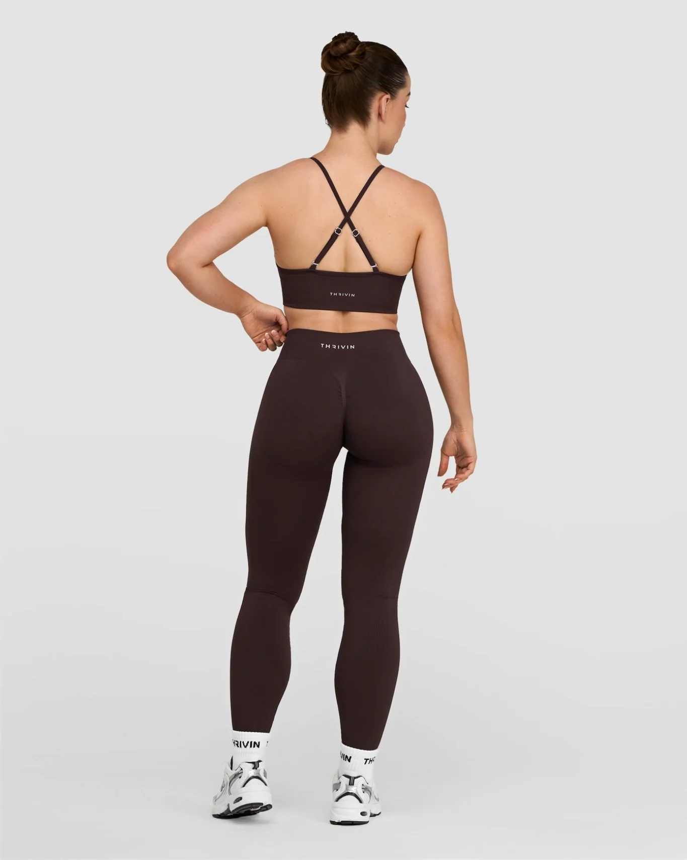 Elevate™ Sculpting Mid Waist Scrunch Leggings | Coffee