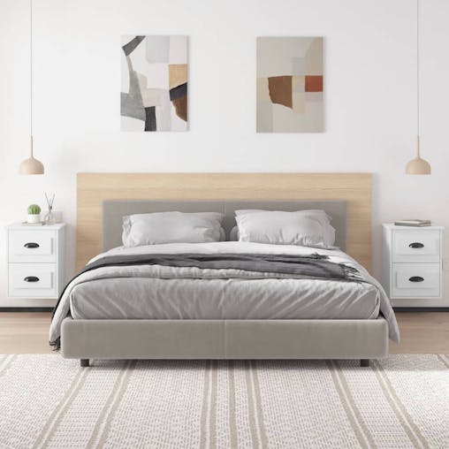 NNEVL Wall-mounted Bedside Cabinets 2 pcs White 41.5x36x53cm