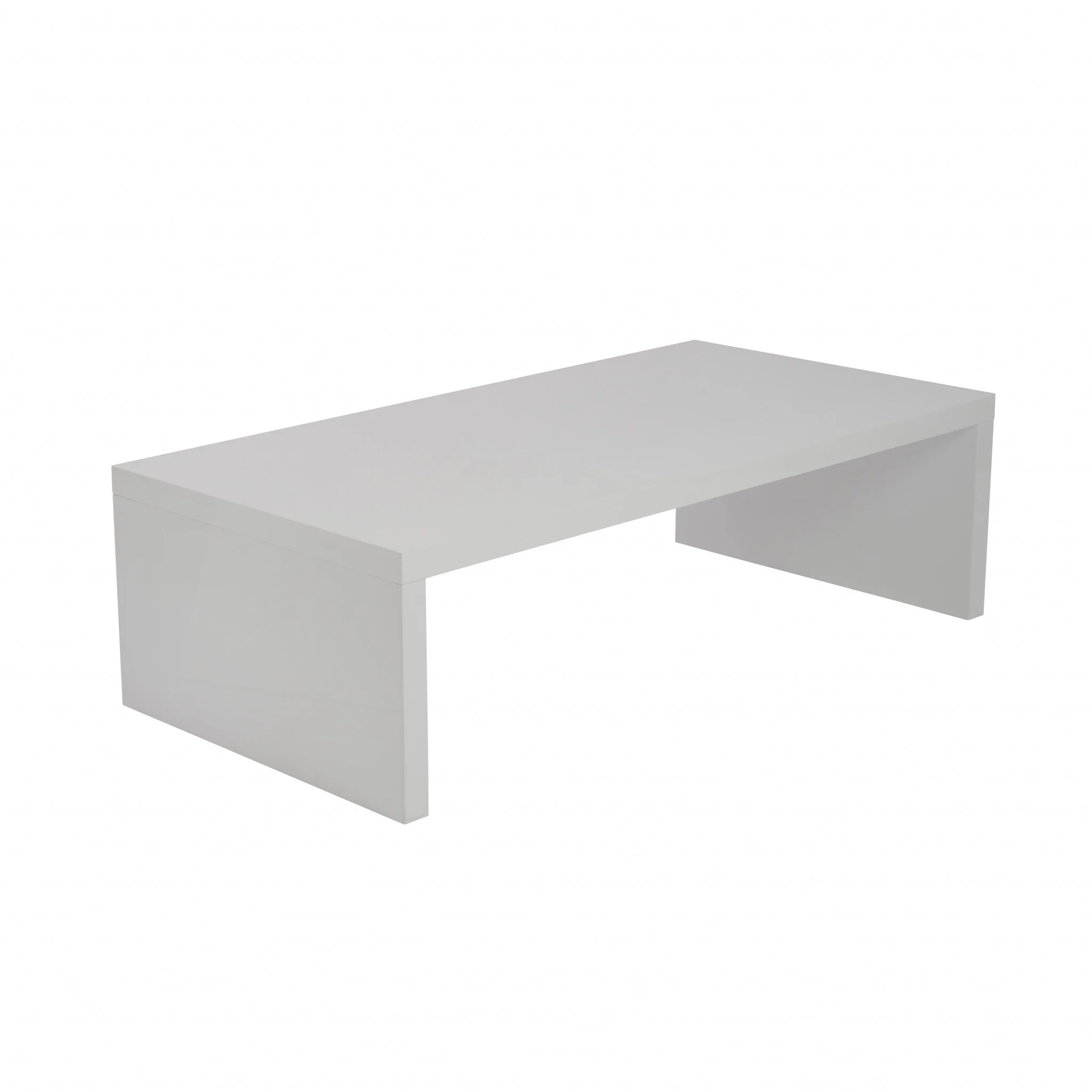 47.25 X 23.63 X 13.98 High Gloss White Lacquered MDF Rectangle Coffee Table