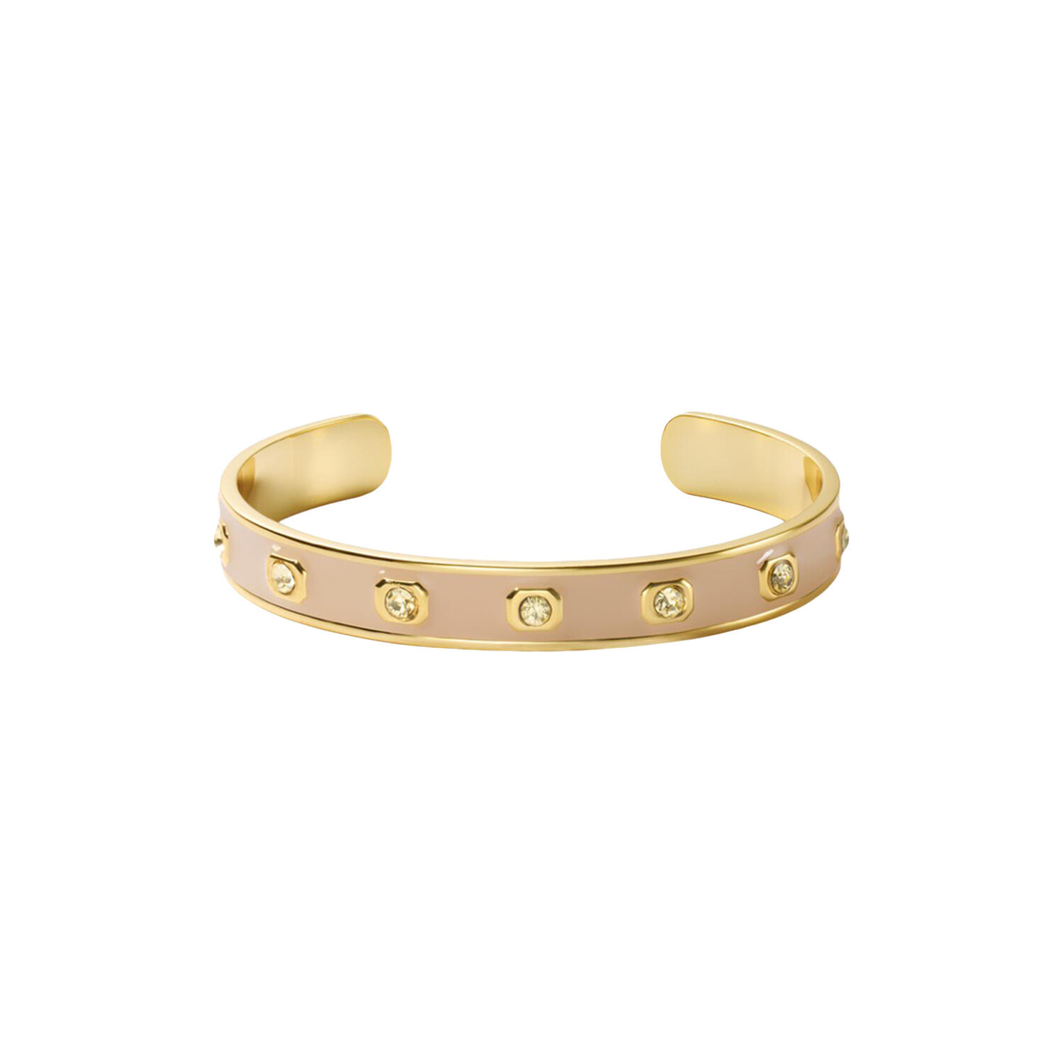 GEM Bracelet Cuff, mastic beige
