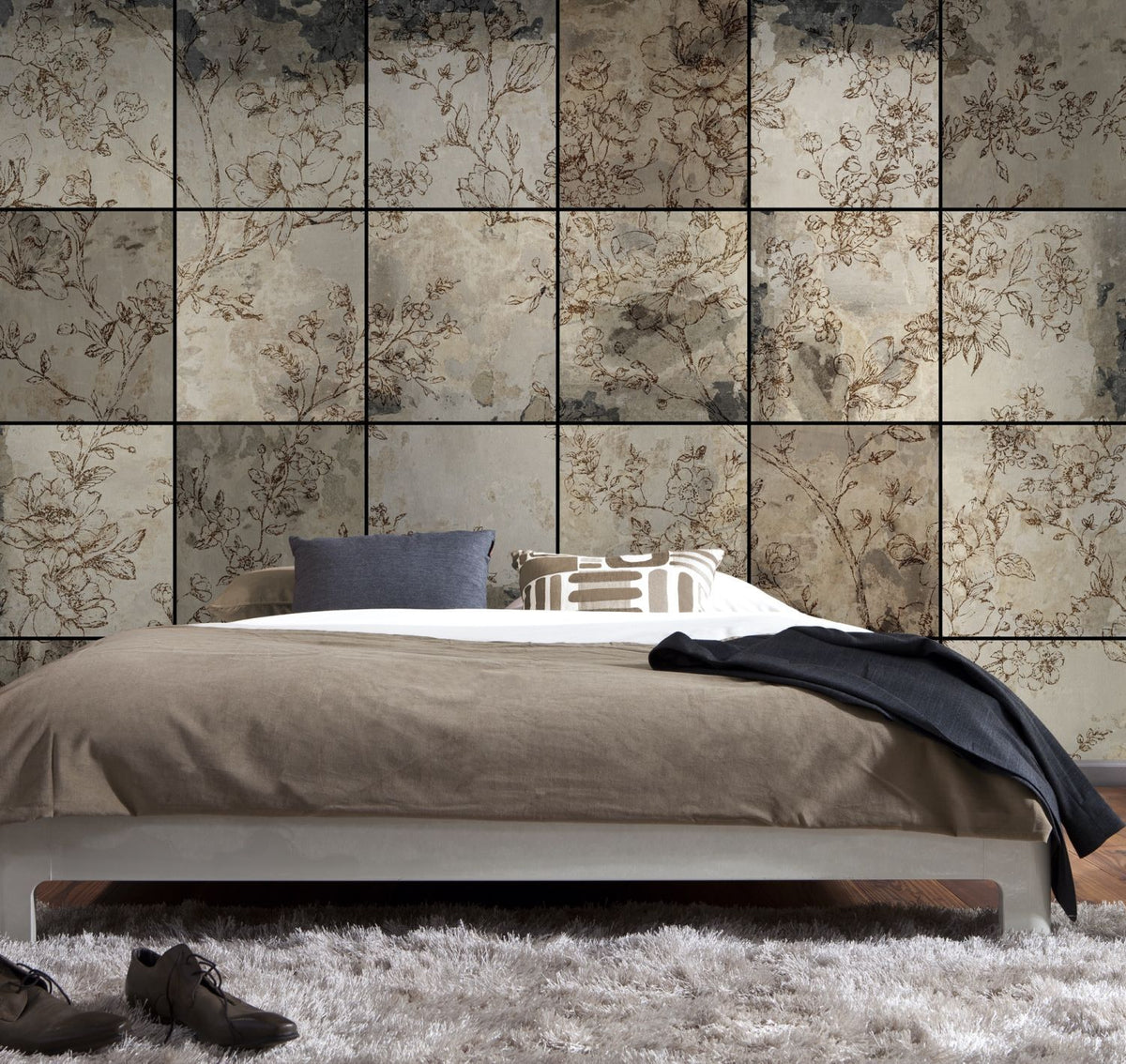 Sanders & Sanders fotobehang reliëf beige - 300 x 280 cm - 612005