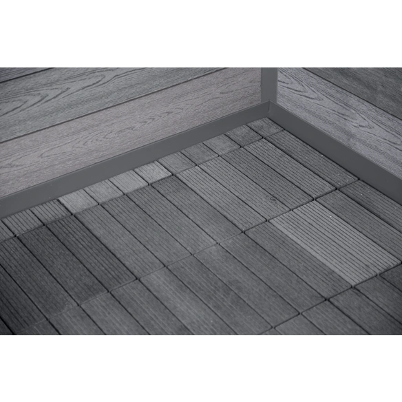 Fußboden, BxL: 30 x 30 cm, Wood-Plastic-Composite (WPC), anthrazit