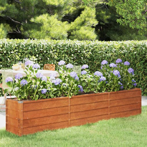 NNEVL Garden Raised Bed Rusty 240x40x45 cm Corten Steel