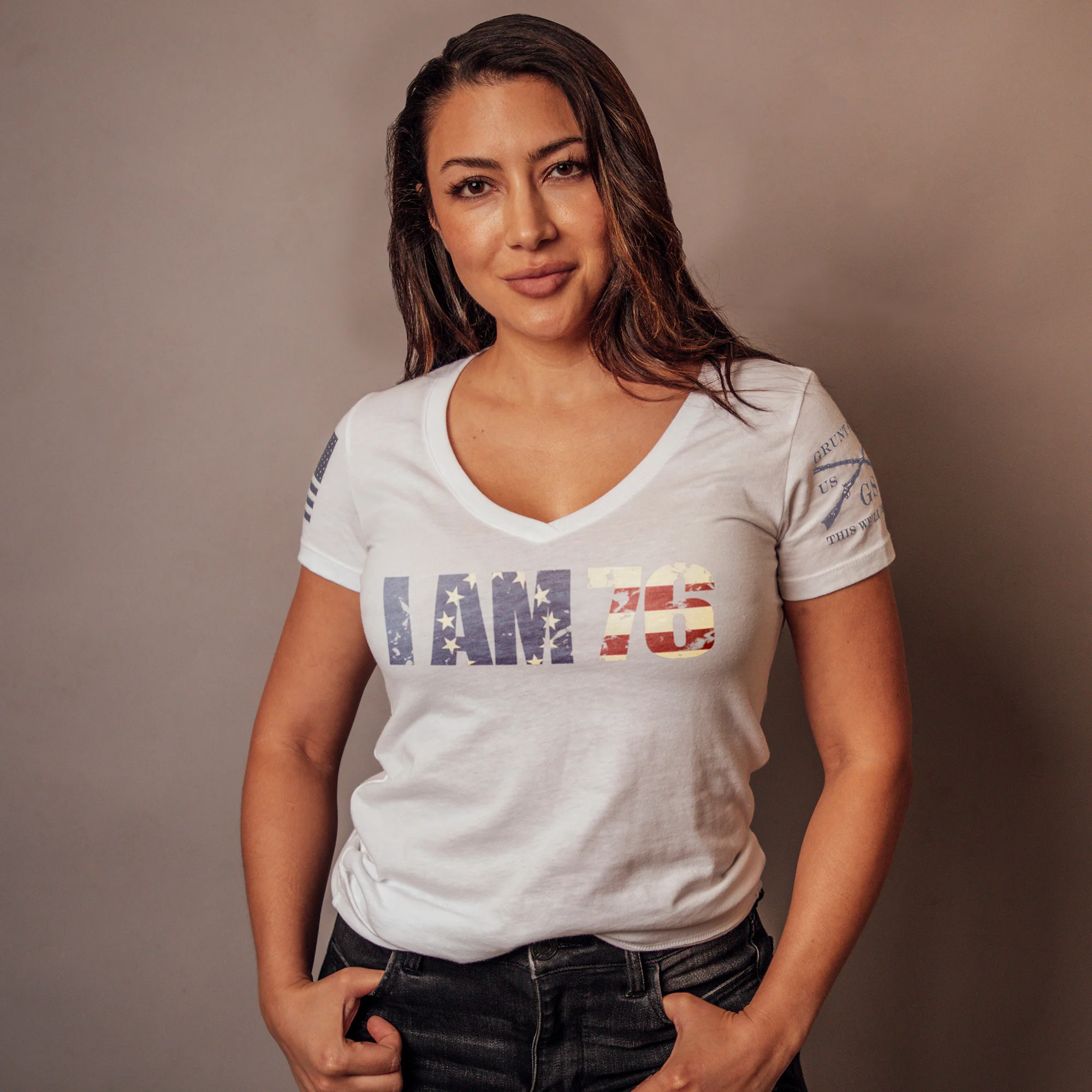 Women's I AM 76 V-Neck - White