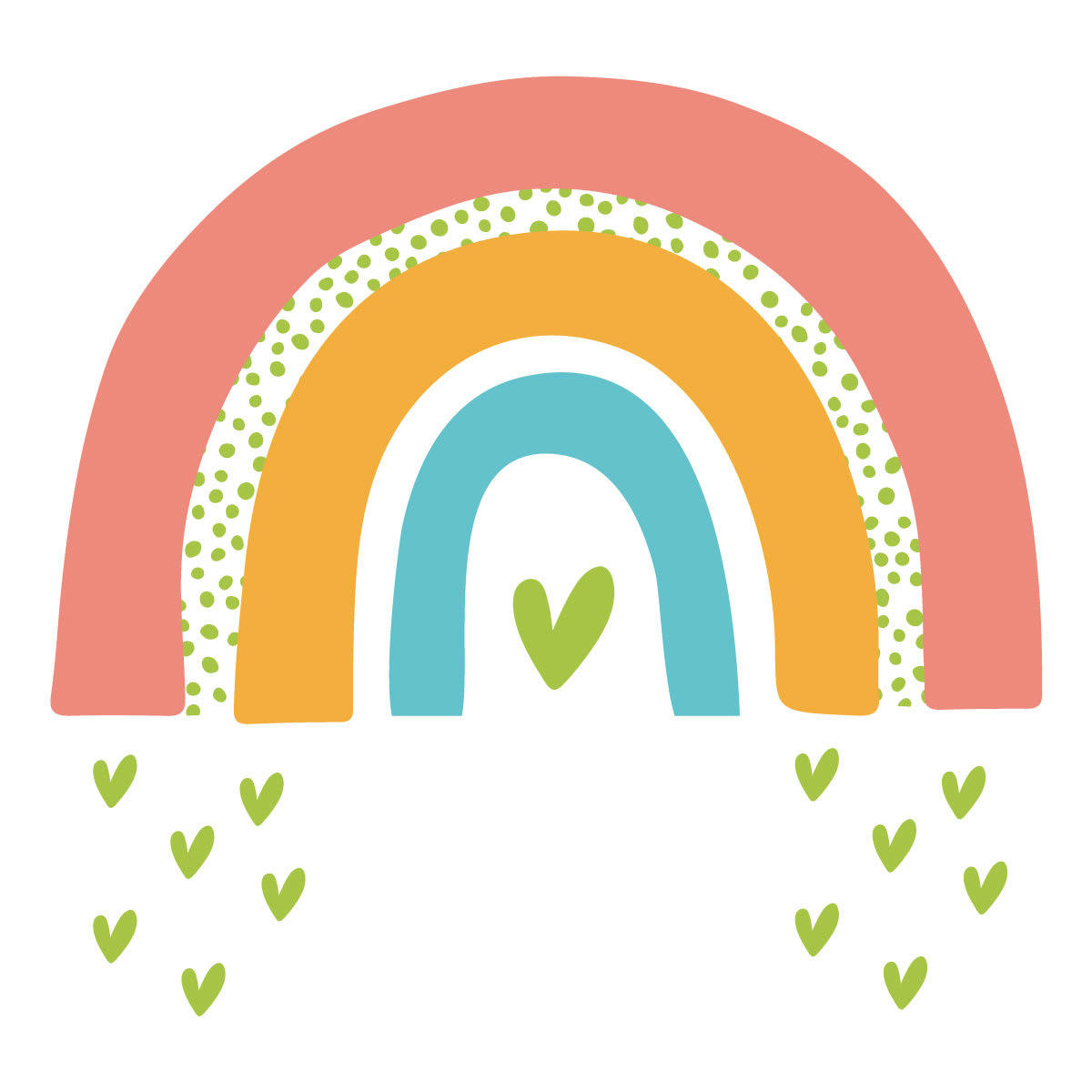 RAINBOWS1 - Stickers muraux en vinyle arc en ciel multicolor