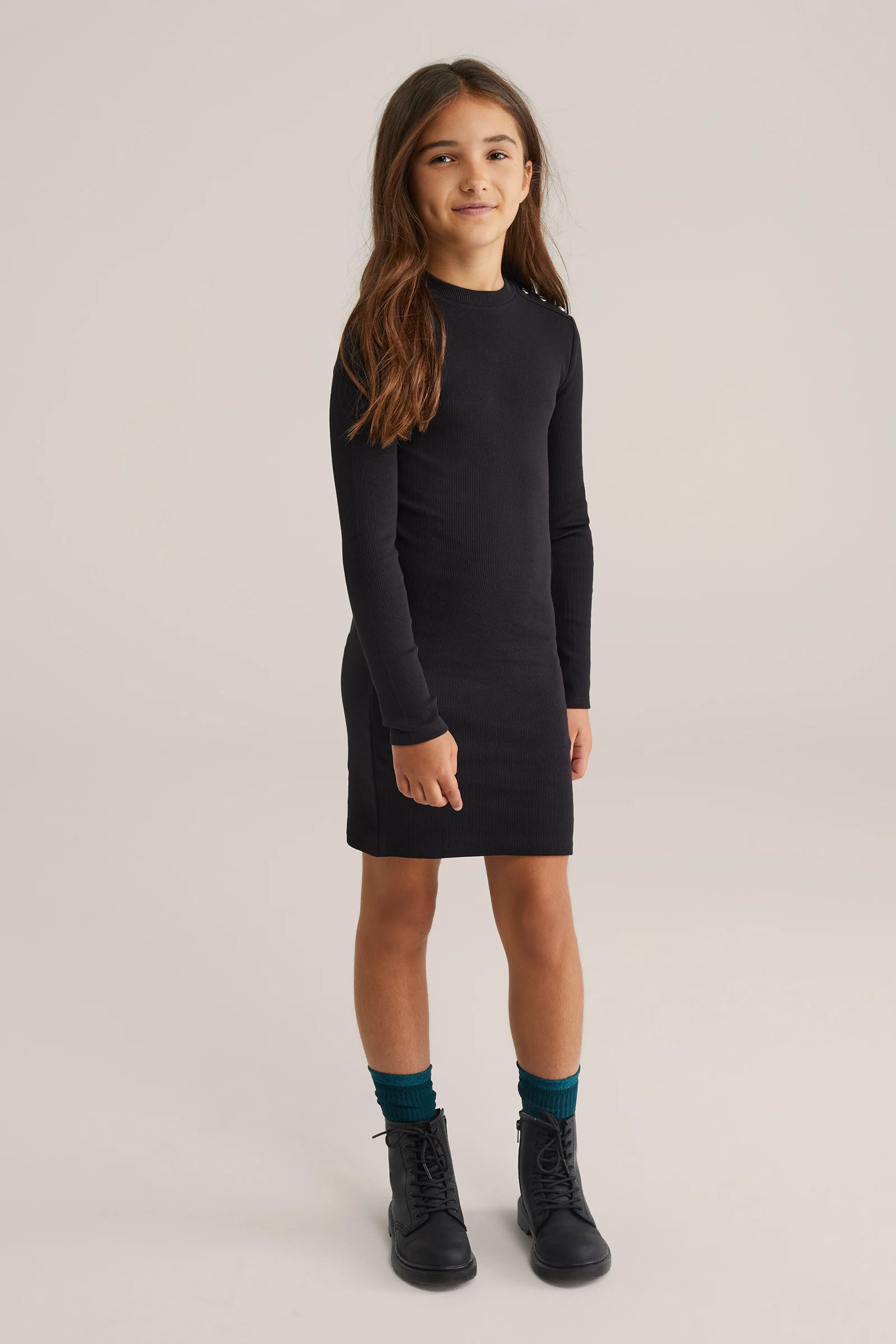 Meisjes jurk van ribstof