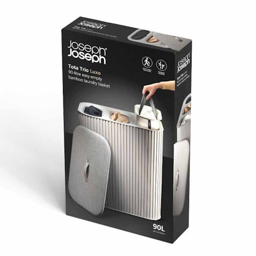 Joseph Joseph Tota Trio Luxe 90L Laundry Separation Basket Ecru