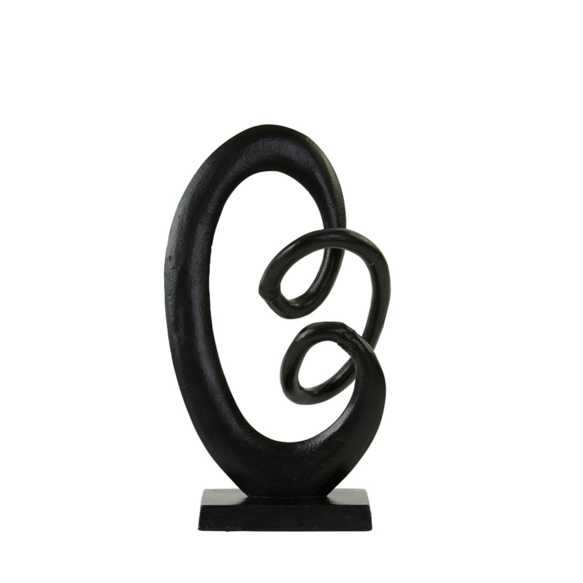 EDDY - Ornement noir métal 20x20x34cm