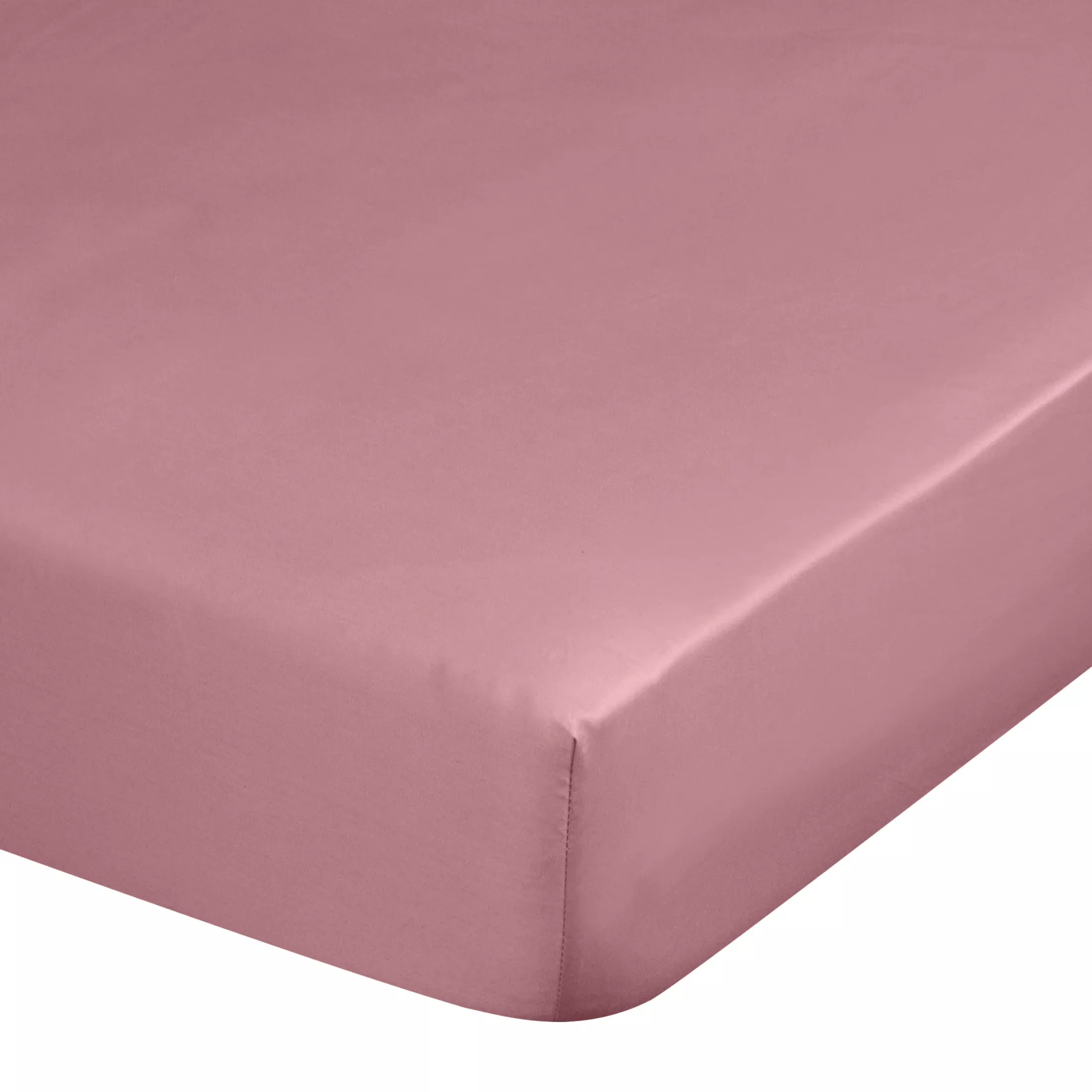 Prześcieradło z gumką 160x200 cm z satyny bawełnianej kolor pudrowy róż 125 g/m2 DINA Diva Line