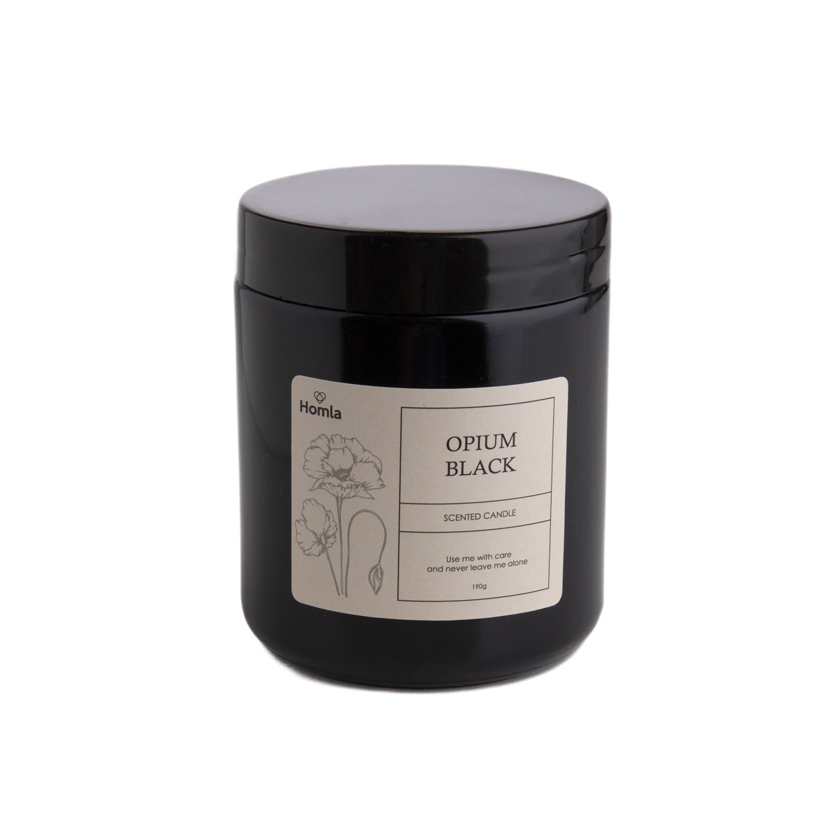 Świeca zapachowa TOFU Opium Black 190 g HOMLA