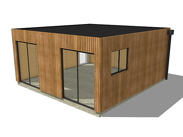 Bureau de jardin télétravail en bois 5,5 x 5,7 x 2,7 m