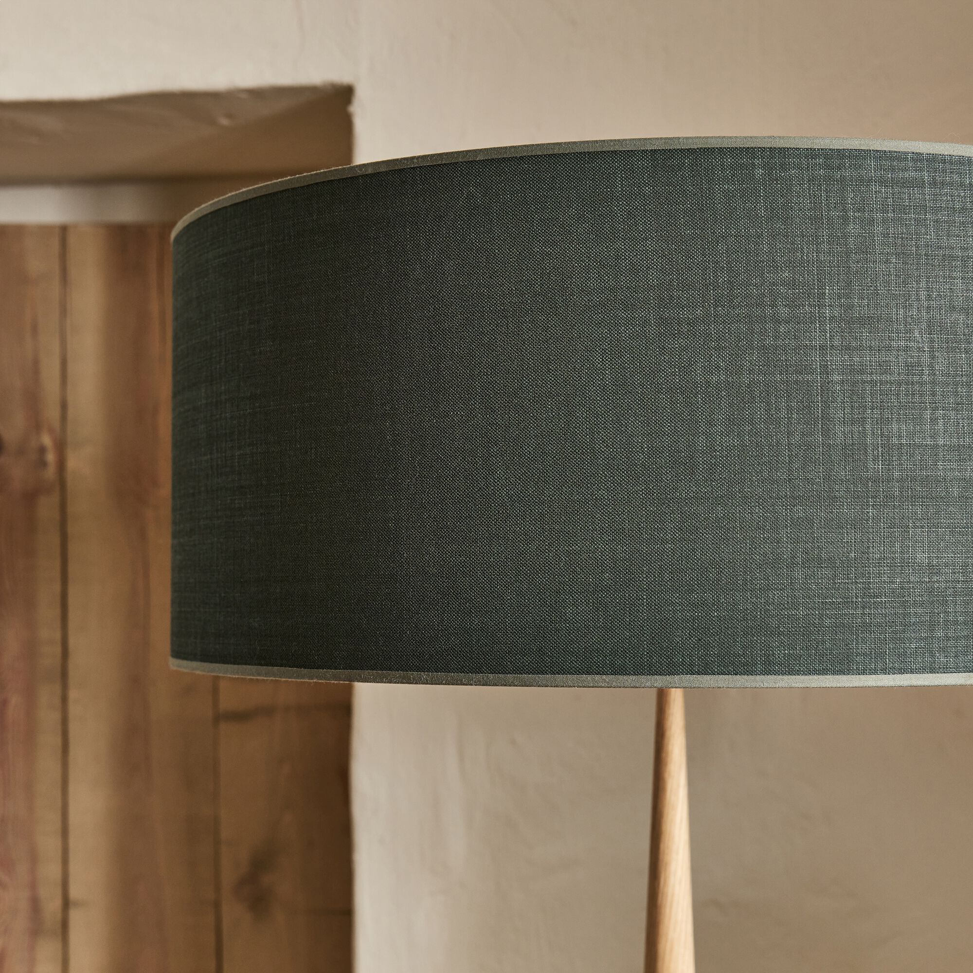 MISTRAL - Abat-jour cylindrique en coton D60cm - vert cèdre